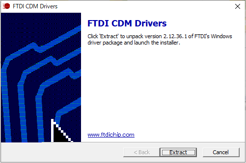 FTDI ドライバのインストール