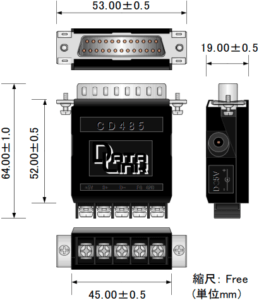 CD485外形寸法図