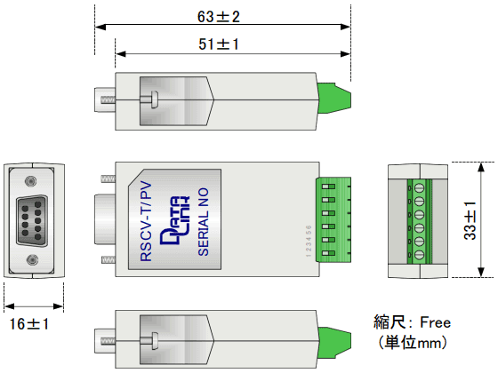 RSCV-T/PV外形寸法